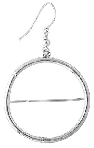 1 Pair of 29mm Interchangable Silver Round Hoop Earrings