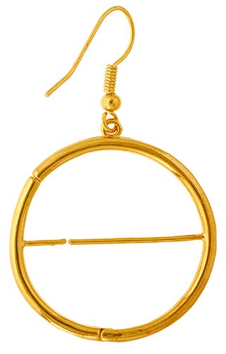 1 Pair of 29mm Interchangable Gold Round Hoop Earrings