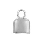 2 17x13x7mm Bright Silver Zinc Alloy Oval End Caps