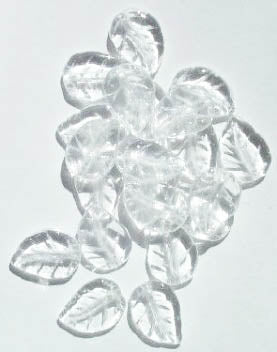 25 14mm Crystal Leaf Beads