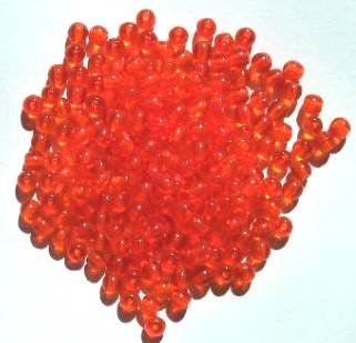 100 4mm Transparent Bright Orange