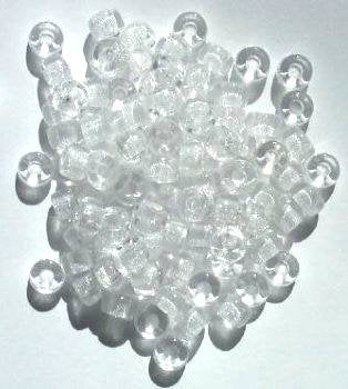 100 4x6mm Crow Beads Transparent Crystal