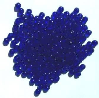 100 4mm Transparent Cobalt Round Glass Beads