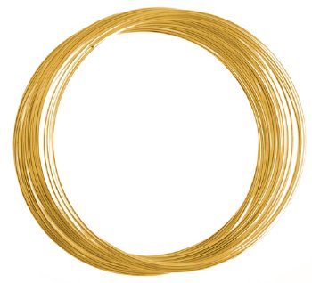 30 Loops of 2.25 Inch Diameter Beadalon Gold Bracelet Memory Wire