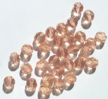 25 8mm Faceted Rosaline Firepolish Beads