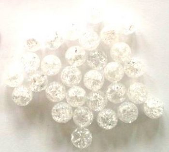 30 10mm Crystal Crackle Beads