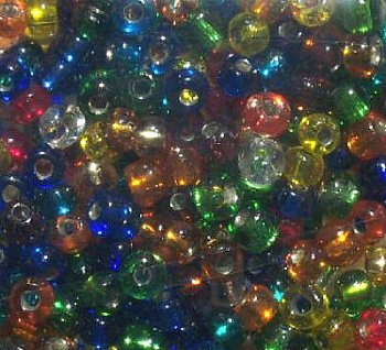 50g 3/0 Silver Lined Multi Mix Seed Beads