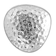 1 15x13mm Baroque Round Hammered Silver Slider