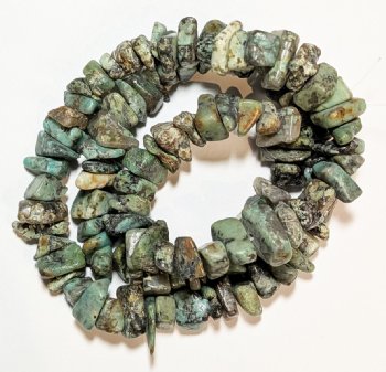 16 inch strand of Medium Chinese Turquoise Chips