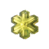 1 30mm Machine Cut Light Yellow Snowflake