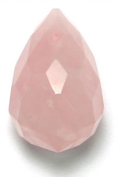 1 25x16mm Faceted Tear Drop Rose Quartz