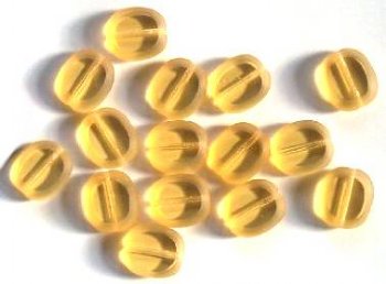 10 14mm Flat Cut Oval Window Bead Topaz