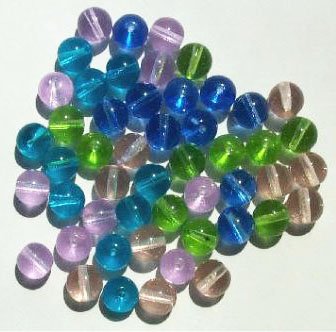 25 8mm Round Transparent Spring Mix