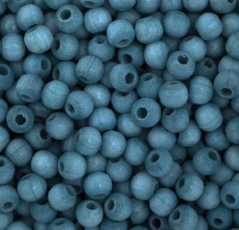100 4mm Turquoise Round Wood Beads