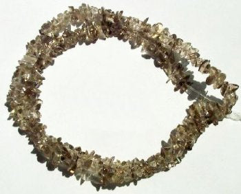16 inch strand of Smoke Quartz Mini Chips
