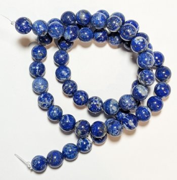 15 inch strand of 6 to 6.5mm Round Lapis Lazuli Beads