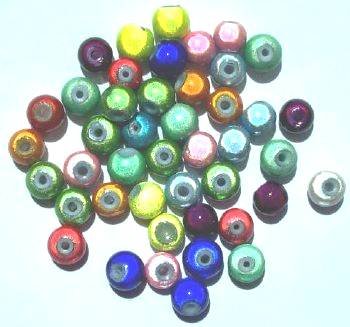 40 6mm Round Mixed Miracle Beads