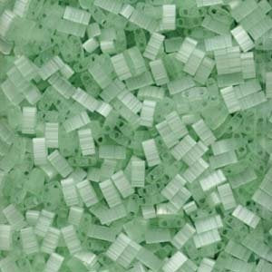TLHC-2559 5.2 Grams Pale Green Silk Half Cut Two Hole Miyuki Tila Beads