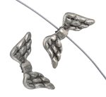 1 9x20mm Antique Silver Angel Wing Bead