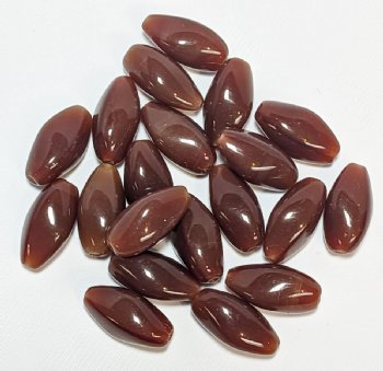 Oval and Twisted Oval Glass Beads