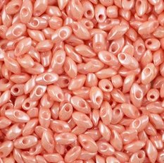 LM0429 - 10 Grams Opaque Salmon Lustre 4x7mm Long Miyuki Magatama