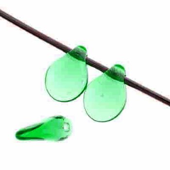 69, 5x7mm Transparent Medium Green Pip Beads