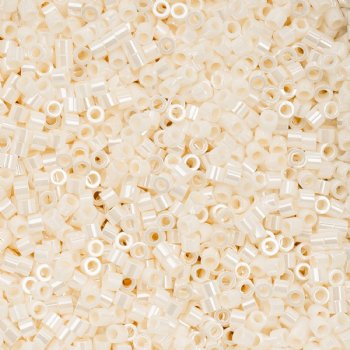 CY-1093 25 Grams of 11/0 Opaque White Bisque Ceylon Cylin Seed Beads