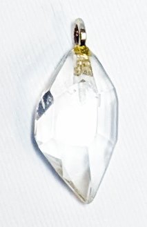 1, 18x7mm Faceted Crystal Quartz Shard Pendant