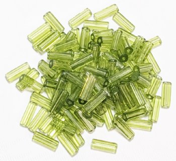 100 10x4mm Transparent Olivine Atlas Beads