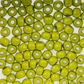 20 Gram Vial of 2/0 Opaque Olive Green Seed Beads