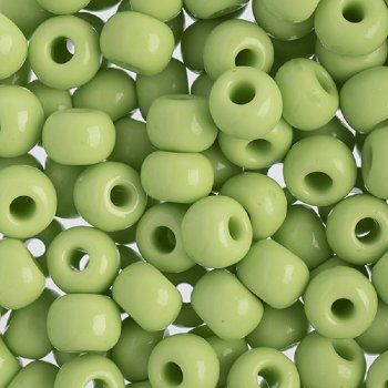 25g of 32/0 Opaque Pale Green Seed Beads