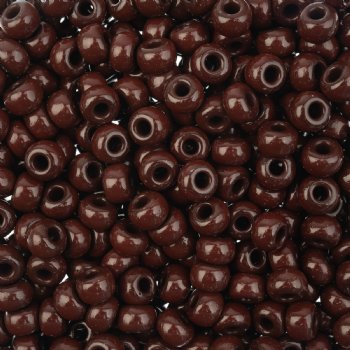 25g of 32/0 Opaque Dark Brown Seed Beads