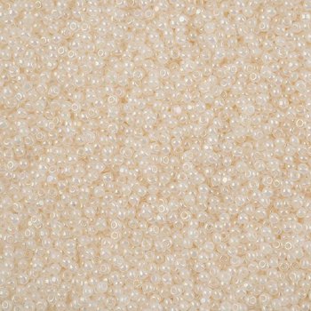 10 Grams 11/0 Charlotte Seed Beads - White Pearl Iris