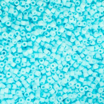 CY-1228 25 Grams of 11/0 Matte Macaron Light Blue Cylin Seed Beads