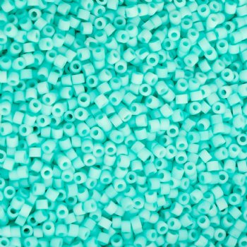 CY-1227 25 Grams of 11/0 Matte Macaron Green Turquoise Cylin Seed Beads