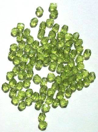 100 4mm Faceted Olive