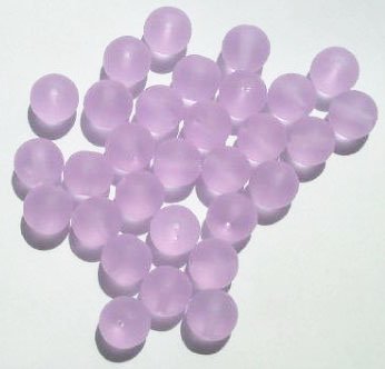 25 10mm Transparent Matte Alexandrite Round Beads
