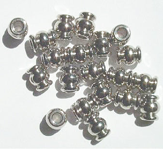 20 7x7mm Nickel Ringed Tubes