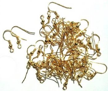 25 Pairs of 18mm Gold Plated Fish Hook Earrings