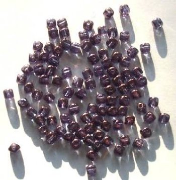 100 4mm Amethyst Lustre Glass Cube Beads