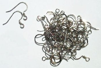 25 Pairs of Nickel Flat Fish Hook Earrings
