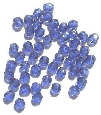 50 6mm Faceted Tanzanite Firepolish Beads