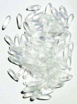 100 3x11mm Matte Transparent Crystal Dagger Beads