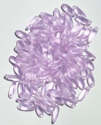 100 3x11mm Matte Transparent Alexandrite Dagger Beads
