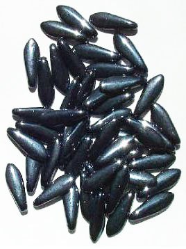 50 5x16mm Metallic Gunmetal Dagger Beads