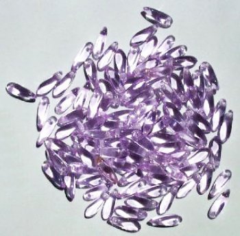 100 3x11mm Transparent Alexandrite Dagger Beads