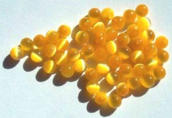 50 4mm Round Bright Yellow Fiber Optic
