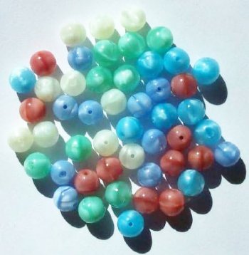 25 8mm Satin Glass Bead Mix Pack