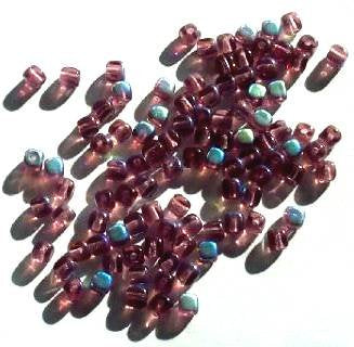 100 4mm Transparent Amethyst AB Cube Beads