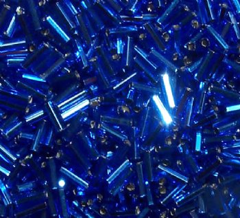 50g #3 Bugle Silver Lined Medium Blue